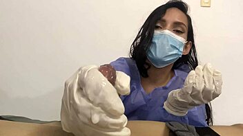 my patient got so hard i just couldn't hold back from handling it