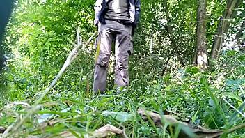 fat milf teases her hairy wet pussy outdoors, but why does her lover crave more in the park?