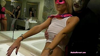 rare masked pervert olivia blu gets oiled up for intense fucking and cumshot explosion