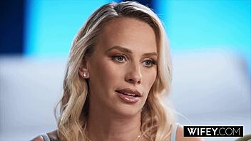 Cock Hungry Blonde Hotwife Sadie Rose Gets Creampied in Front of Husband