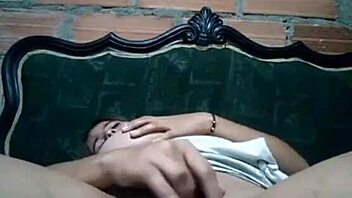 This young busty Latina gets shy but ends up in a steamy solo orgasm session.