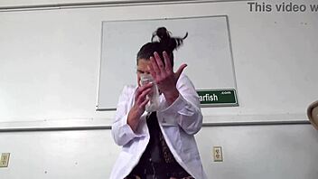 Doctor Relieves Insane Semen Buildup in Patient with Skirt and Stockings During Hospital Roleplay Blowbang Ending in Facial and Cum Swallow