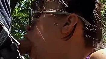 Will You Handle This Real Outdoor Deepthroat Blowjob Behind The Scenes?
