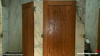 What happens when a busty captured slave endures rough double penetration pounding in bizarre bound group submission.