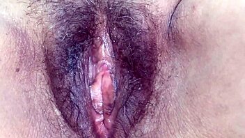 look at my big hairy pussy after hours of fucking and huge cumshots?