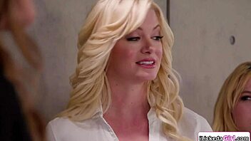 teen fucked by lesbian milf and her girlfriend in a steamy group session with oral licking and fingering