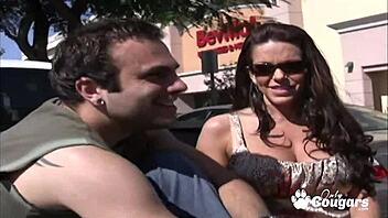 Cougar Victoria Valentino bangs doggystyle and drains cock for facial cumshot