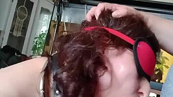 French amateur slut bound and sucking in bondage