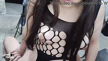 She enjoys company as an energetic person greeting neighbor casually