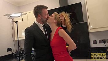 Pascalssubsluts features Lady Ashley Lane getting dominated with rough fucking in the kitchen.