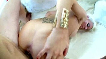 I feel so naughty as a blonde slut getting my ass fingered in doggystyle while wearing heels and stockings