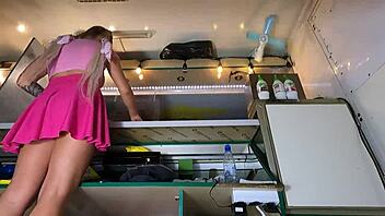 omg i was thrilled to discover she's panty-free under that skirt in this hidden upskirt pov