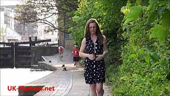 Hey sexy teen flasher, wanna show off those small tits in public nudity exposure?