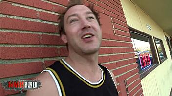 horny blonde milf with big ass takes deepthroat pounding from massive cock 😈🍑