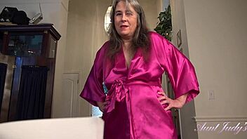 50YO Busty Hairy Mature Grace Delivers POV Handjob