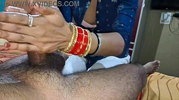 Desi village bhabhi gives sensual massage ending with cum in mouth