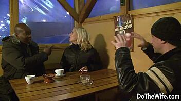 Blonde Linda Ray experiences intense anal fucking by black stud with creampie at home