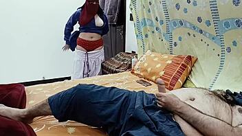 Desi school girl watches a guy masturbating then they have intense sex together