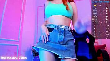 hey check out this sexy asian babe arikajoy with big tits showing off her hot redhead body