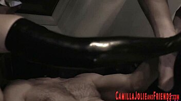 kinky tgirl explores bdsm masturbation in high definition transsexual group session