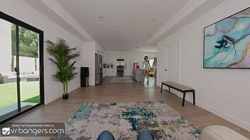 VR Bangers Threesome FFM Fuck With Girlfriend And Her Skinny Friend In High Definition