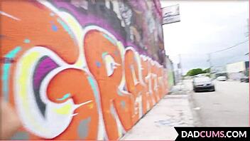 Step dad scolds his stepdaughter and bff on the streets with punishment