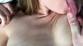 Oh Wow, Horny Russian Teen Gets Quickie Fingering and Licks Cumshot!