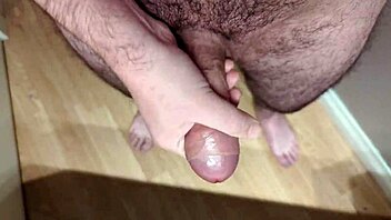 Failed To Abort Cumshot During Solo Big Cock Masturbation Close-Up