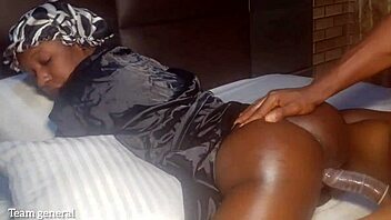 Beautiful Black Girl Gets Long Deep Strokes From Behind In Bedroom Until Cute Bent Over Pussy Drips Creamy Wet