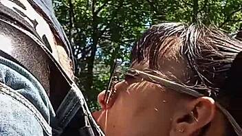 Will You Handle This Real Outdoor Deepthroat Blowjob Behind The Scenes?