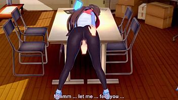 mei from pokemon gets fucked and filled with creampies