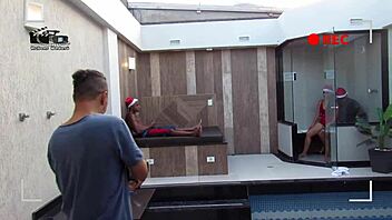 Backstage bastidores from Christmas scene recording with full video on Xvideos Red.