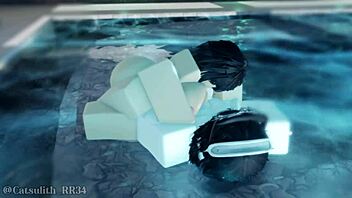 shy girl in indoor pool leads to intense session with follower in episode 11.