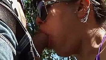 Will You Handle This Real Outdoor Deepthroat Blowjob Behind The Scenes?