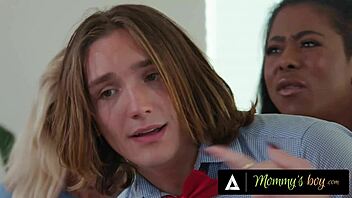 hey, this perv guy creampies hot milf rachael cavalli right there with her man in the room