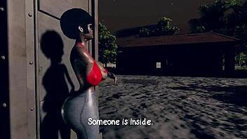 let's play last rest area with ebony big tits redhead riding cowgirl style blowjob action