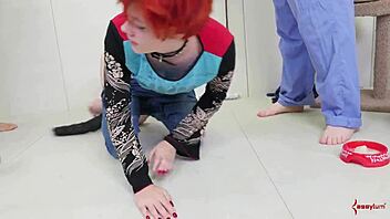 oh yeah, take this bdsm slut - give me that sloppy blowjob while you're bound and gagged!