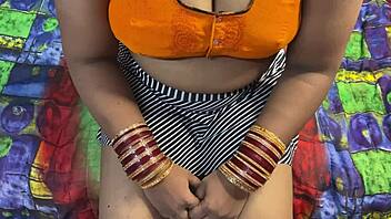 Exotic Indian beauty indulges in sensual solo play with squirting orgasm during romantic boss encounter.