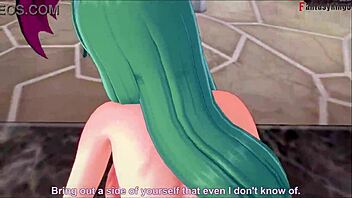 Morrigan dives into hardcore sex in public baths wearing a see-through bikini in this full 3D anime fantasy movie.