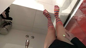 Compilation of moments with brunette and friend