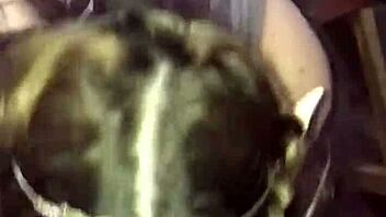 in the second part of halloween fun a blonde lover with big natural tits gives a deepthroat blowjob like a total slut