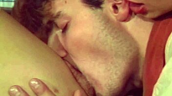 Vintage milfs with big natural tits ride massive cock in stockings. They enjoy cunilingus and cowgirl action in hot 3some.