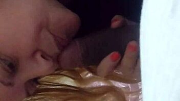 Blonde slut loves sucking big cock until milking every drop