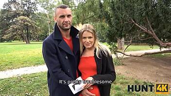 i uh, watch this pregnant girl in red get tempted by cash for some wild pussy-drilling action