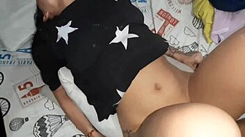 Beautiful woman records her hot Colombian friend fucking her vagina hard in close up amateur action.