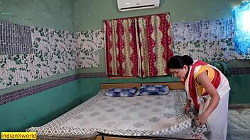 Indian beautiful woman engages in intimate group encounter with husband