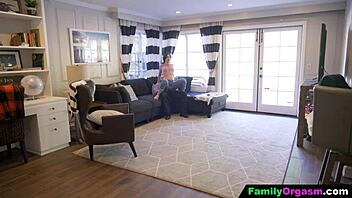 Why not join your partner and this hot milf housewife in the kitchen for a taboo threesome rimjob?