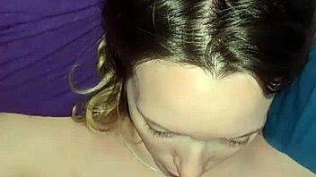 Milf Enjoys Intense Face Fucking Followed by Ball Licking and Cum Covered Facial