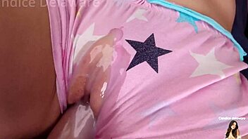 Rub Her Creamy Pussy And Cum Inside