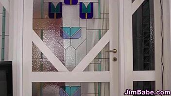 Hey, check out this amateur teen 18+ sucking old British cock in stockings